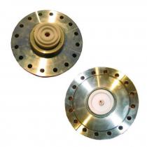 Flange CF100 with ceramic insert, High voltage contact