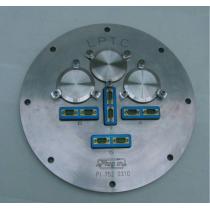 Special Flange diameter 350, 4 x Ervac D + 3 x KF50 blank flange