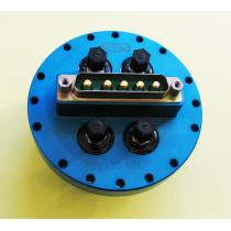 Special Flange for 4 Optic Fiber & 1 x DSub 5W5 Power