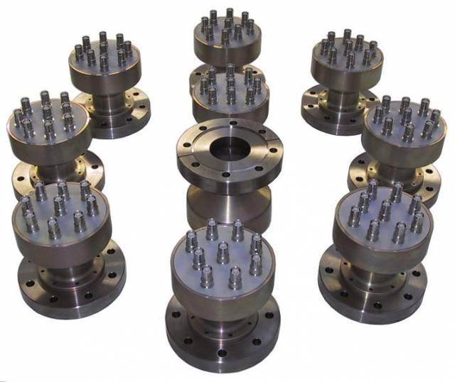 Flange CF63 - Aluminium Insert - 9 x SHV