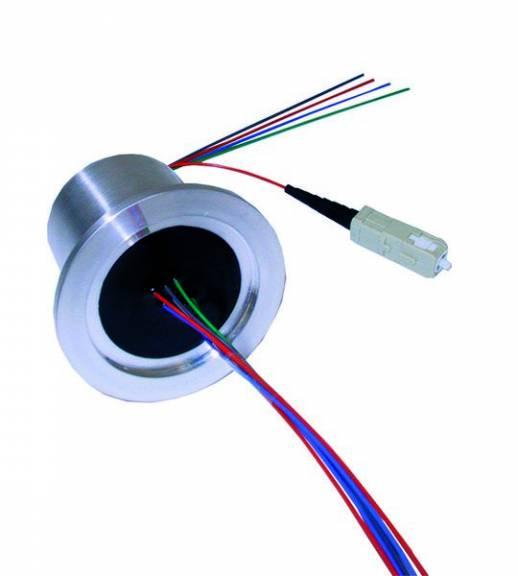 Flange KF40 - Optic Fiber (wire)