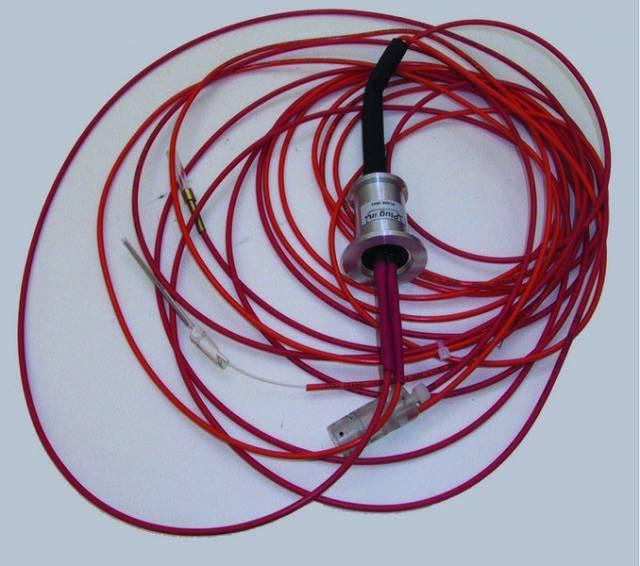 Flange KF25 - 2 x Fiber Optic (wire)