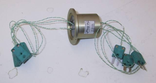 Flange KF40 - 3 x Thermocouple K (wire)