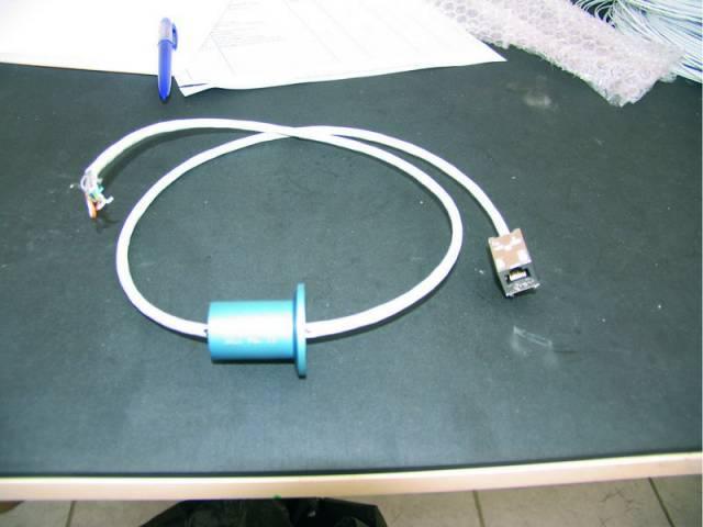Flange KF25 - RJ45 cable
