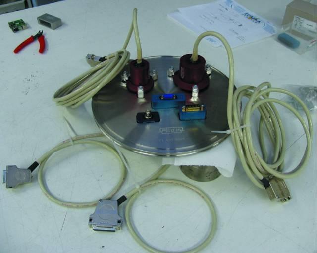 Flange ISO K DN 250 - 2 x KF (wires) + 3 x ERVAC (E, A, B)