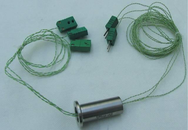 Flange KF16 - 3 x Thermocouple K (wire)
