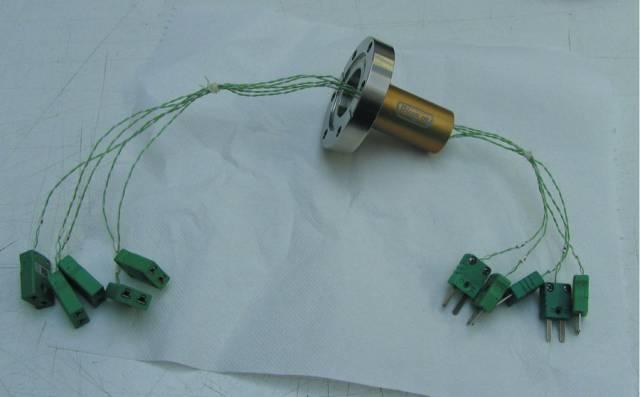 CF35 - Wired feedthrough - 5 x Thermocouple