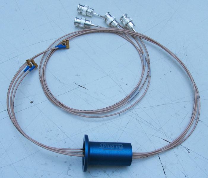 Wired Flange KF25 with 4 x Coax