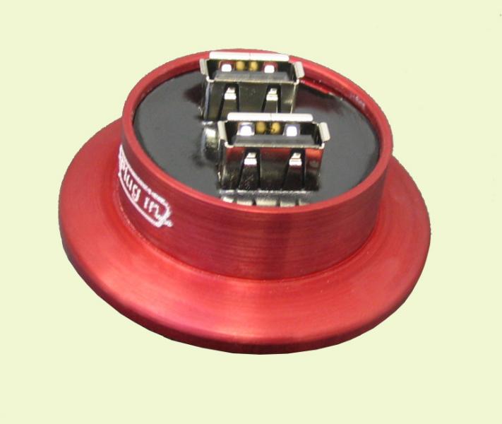 DN40 KF Flange with 2 USB2.0 Female/Female